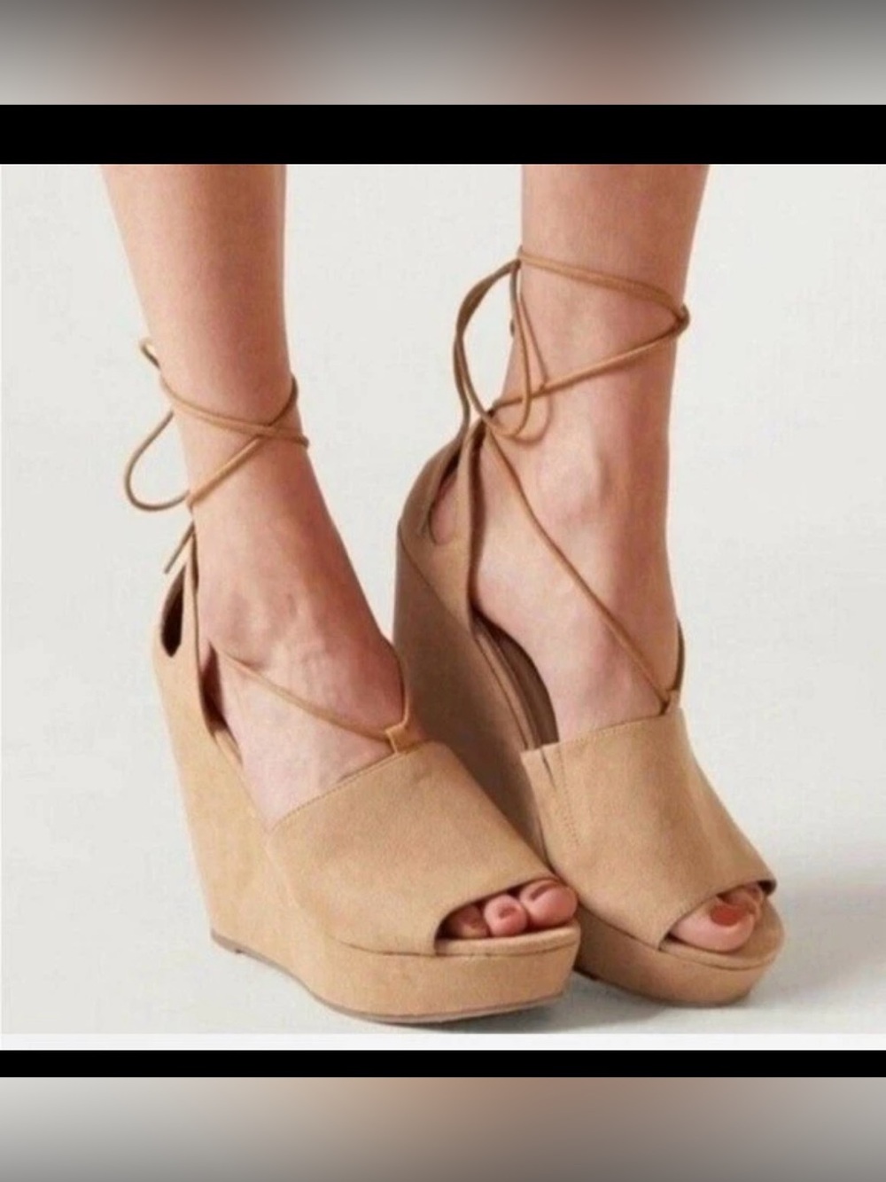 🌻Antrhopologie FARYL Robin Judy Tan Boho Platform Wedge Platform Sandal Size 7